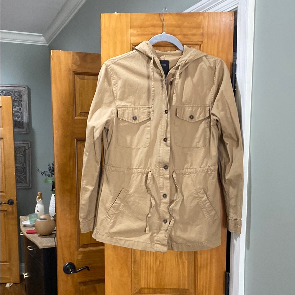 Love Tree Tan Utility Jacket Lightweight Cotton